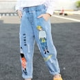 thumbnail image 5 of TAIAOJING Toddler Baby Kids Spring And Autumn New Girls Jeans Fashion Pants Big Small And Medium Sized Girls Girl Children Long Pants Casual Joggers, 4-5 Years, 5 of 5
