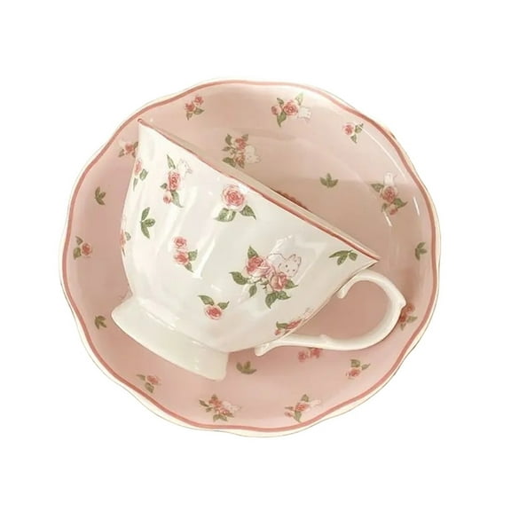 ZDM 250ML Exquisite European Coffee Cup Ceramic Set Design Sense Small and High End Sense Light Luxury Ins Style Home Mug