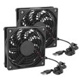 thumbnail image 2 of Computer Case Fan Cooler,2pcs Computer Case Fan PC Case Fans Computer Case Fan Built for Precision, 2 of 14