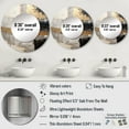 thumbnail image 4 of Designart "Gold Pottery In Gray Minimalism" Abstract Spirals Rund Mirror For Wall Decor - Large Grey Round Printed Mirror -Modern Round Living Room Mirror - 23" x 23", 4 of 6