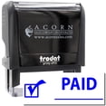 thumbnail image 1 of Large Self-Inking Paid with Checkmark Stamp, Trodat Printy 4913, Press and Print Stamping, Impression Size 7/8" x 2-1/4", Up to 10,000 Impressions - Blue Ink, 1 of 10