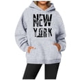 thumbnail image 3 of New York Hoodies for Women 2025 Fall Winter Long Sleeve NY Graphic Hooded Sweatshirt with Pockets Streetwear Pullover Tops, 3 of 4