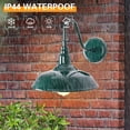 thumbnail image 4 of GOALPLUS Barn Style Outdoor Wall Sconce Green 10'' Diameter Waterproof, 4 of 4