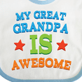 thumbnail image 4 of Inktastic My Great Grandpa is Awesome Grandkid Boys or Girls Baby Bib, 4 of 4