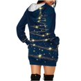thumbnail image 4 of hotojiny Christmas Hoodie Dress for Women Casual Long Sleeve Fashion Printed Sweatshirt Pullover Dress with Pockets, 4 of 6