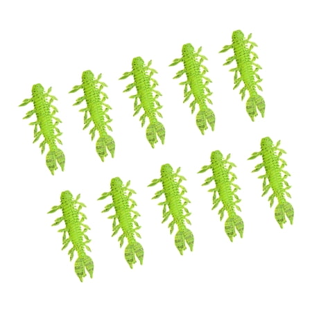 10pcs High Buoyancy Shrimp Soft Baits With Curved Tail Realistic Detailing For Freshwater Saltwater