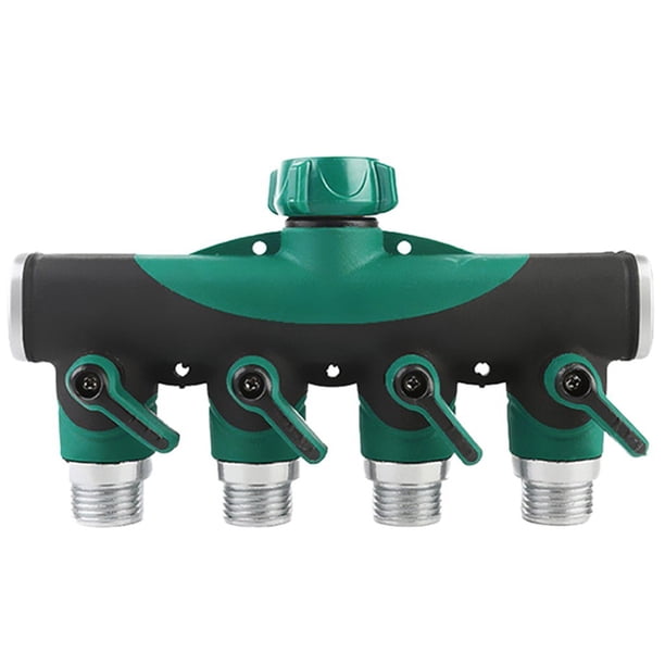 Conector divisor de 4 mangueras, convertidor de agua, divisor para jardín, patio y jardín