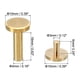 thumbnail image 2 of 25 juegos de tornillos Chicago, tornillo de posteo de latón Chicago M4x16mm con ranura para remaches de cinturón de cuero, 2 of 7