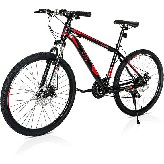 PEXMOR 26" Mountain Bike, 21 Speed MTB Mountain Bicycle High Carbon Steel with Double Disc Brake, Front Suspension Anti-Slip Shock-Absorbing for Adult Men & Women's Outdoor Cycling Road Bike