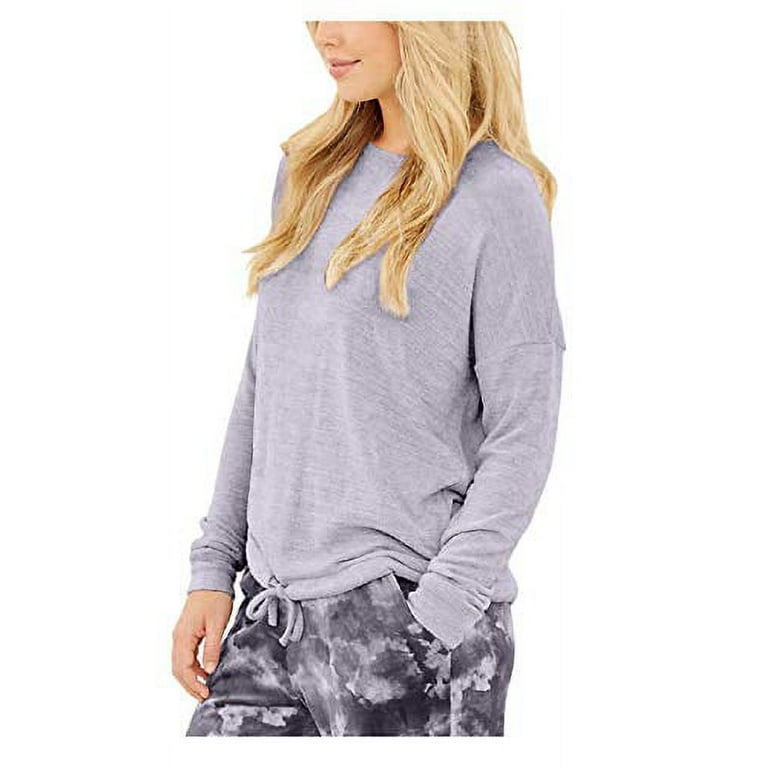 Three Dots Ladies Pajama Set Storm Blue Cloud Medium Walmart