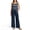Blue Aztec American Tribal, variant on Xoenoiee Pine Tree Mountain Print 2 Piece Sets for Women Spring Fashion Beach Vacation Cruise Outfit Dressy Casual Tank Top Wide Leg Pants with Pockets Summer Resort Wear, Size L