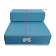 thumbnail image 2 of REK Breathable Mesh Foldable Pet Stairs Detachable Pet Bed Stairs Dog Ramp 2 Steps, 2 of 3