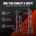 thumbnail image 4 of Mikolo M11 Elite Smith Machine Home Gym, 2200LBS Power Rack with Cable Crossover, Functional Trainer with Dual 130 Weight Stacks, for Full Body Strength Training, 4 of 17