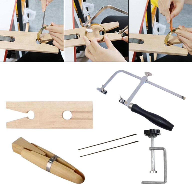 Professional Jewelry Making Tool Bench Pin Wooden Fixture Tools Set Saw  Clamp for Drilling Processing Filing Polishing