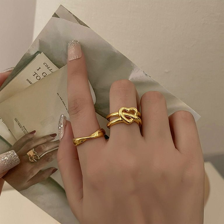 Cute korean couple rings deals