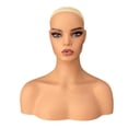 thumbnail image 3 of Soporte para peluca cabeza de maniquí exhibición de belleza con maquillaje realista de moda con hombros cabeza de maniquí femenina estante para, 3 of 9