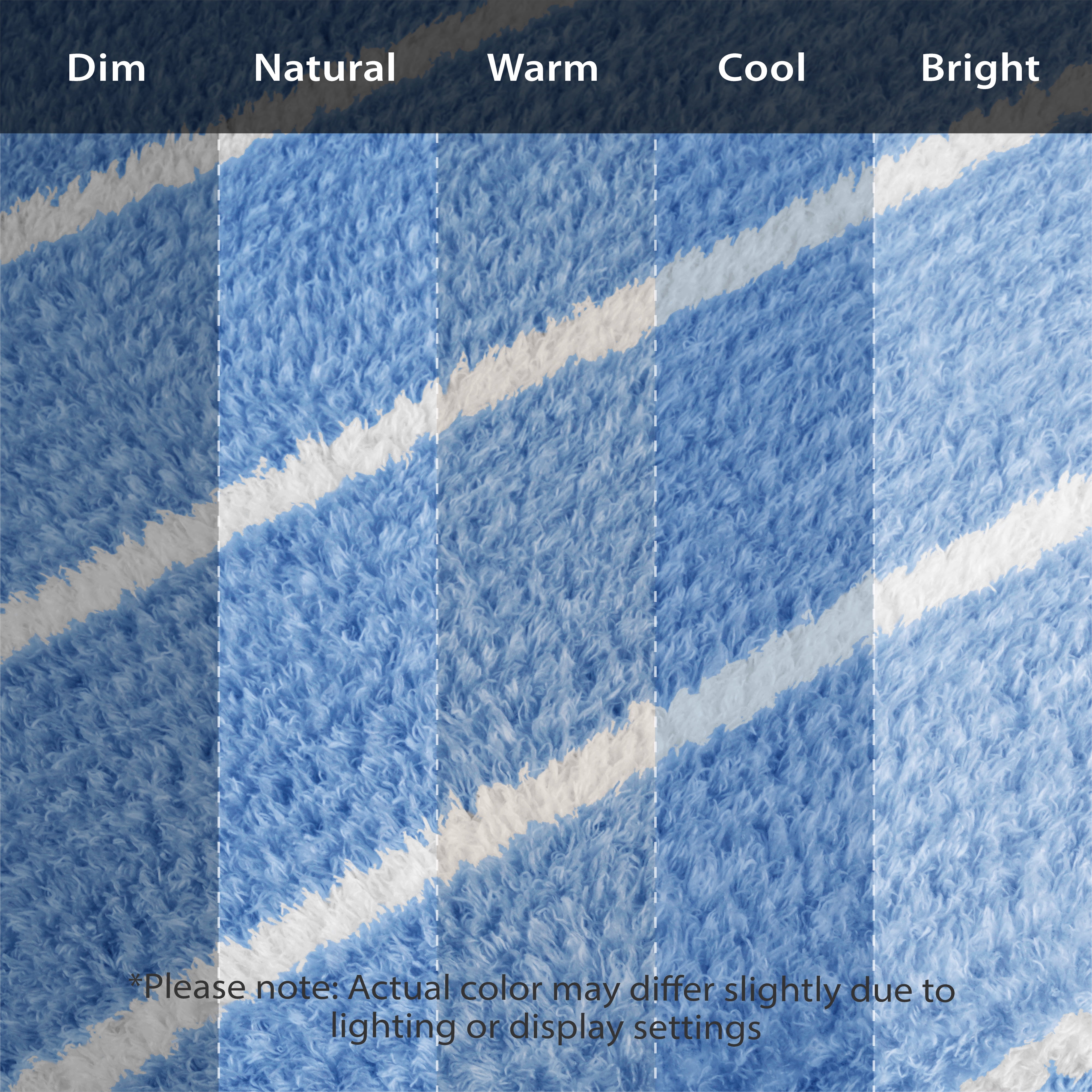 Regal Living Ultra Soft Cozy Knit Throw Blanket, Persian Blue Stripe, 90" x 90"