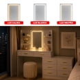 thumbnail image 4 of Tocador Grande Utilia Vanity L con Espejo LED, 8 Cajones y 4 Repisas, Melamina, Blanco 167.5x40x135 cm, 4 of 7