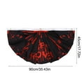 thumbnail image 3 of Honeeladyy 1 Pcs 17.72x35.43 Inch Halloween Flag Bunting Half Fan Hanging Pleated Flag Banner with 3 Grommets for Halloween Indoor Outdoor House Holiday Yard Decorations Party Props, 3 of 6