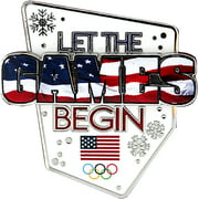 Winter Olympics Beijing 2022 Team USA | Let the Games Begin Pin on Pin Lapel Pin | Officially Licensed | On Backer Card