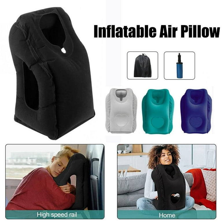 Inflatable Air Cushion Travel Pillow Headrest Chin Support Cushions for O