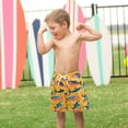 thumbnail image 4 of FORMRS Boys Swim Trunks Quick Dry Mesh Liner Boardshorts Sizes XS-XL, Yellow Sardines Pattern, 4 of 7