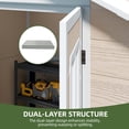thumbnail image 4 of Dextrus 6x4.4ft Plastic Outdoor Storage Shed, Double-Wall Garden Tool Shed with 2 Windows & Lockable Door, Weatherproof Outside Storage Cabinet for Patio Backyard Lawn, Beige, 4 of 9