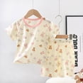 thumbnail image 4 of ITSAME Girls Outfit Sets, Cotton Fashion Print Short Sleeve Shirts and Shorts Casual Home Clothes 2-Piece Watermelon Red Size 10, 4 of 5