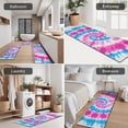 thumbnail image 5 of Pink Blue Tie Dye Spiral Kitchen Rugs Sets Of 3,Kitchen Runner Rugs Non Skid Washable,Decorative Kitchen Floor Mats for Kitchen,Sink,Laundry,17"x30"+ 17"x47" + 17"x59", 5 of 6