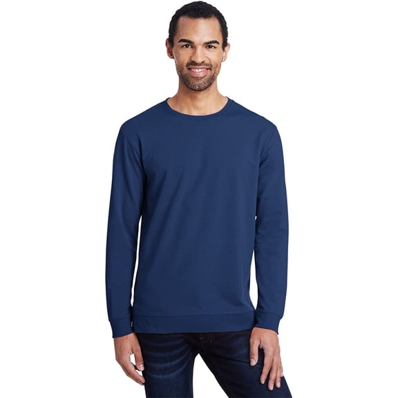 Anvil Unisex Light Terry Crew 73000 Navy L