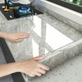 thumbnail image 2 of 10M Marble Kitchen Oil-Proof Film Waterproof Self-adhesive Wall Tile Sticker Moisture-Proof Countertop Cabinet Cover Wallpaper, 2 of 10