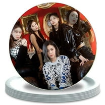 ITZY Birthday Decorations Plates Party Supplies Tableware Disposable Dinnerware