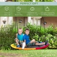 thumbnail image 4 of Outsunny 39 Inch Saucer Tree Swing, Outdoor Flying Swing for Kids with Adjustable Hanging Ropes, Metal Frame, Breathable Mesh, Multicolor, 4 of 10