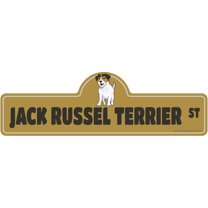 Jack Russel Terrier Street Sign | Indoor/Outdoor | Dog Lover Funny Home Décor for Garages, Living Rooms, Bedroom, Offices | SignMission personalized gift | 18" Wide