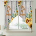 thumbnail image 2 of Sunflower Swag Valances for Windows, Kitchen Window Curtains Over Sink, Summer Botanical Elegant Floral Wooden Window Treatment Curtains for Living Room/Bedroom Curtains 2 Panel Sets 36"x45", 2 of 8