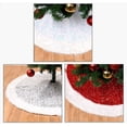 thumbnail image 4 of JM Falda roja para árbol de Navidad de 36 pulgadas, tela de lentejuelas de felpa, falda para árbol de Navidad, delantal inferior para árbol de Navidad, falda decorada para árbol de Navidad JM, 4 of 4