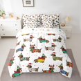 thumbnail image 2 of Manfei Christmas Dachshund Kids Bedding Comforter Set 7pcs, Kawaii Cartoon Dog Animal King Bedding Sets, Fashion Polkadots Reversible Bed Sheets, Microfiber Bedroom Decor, 2 of 7