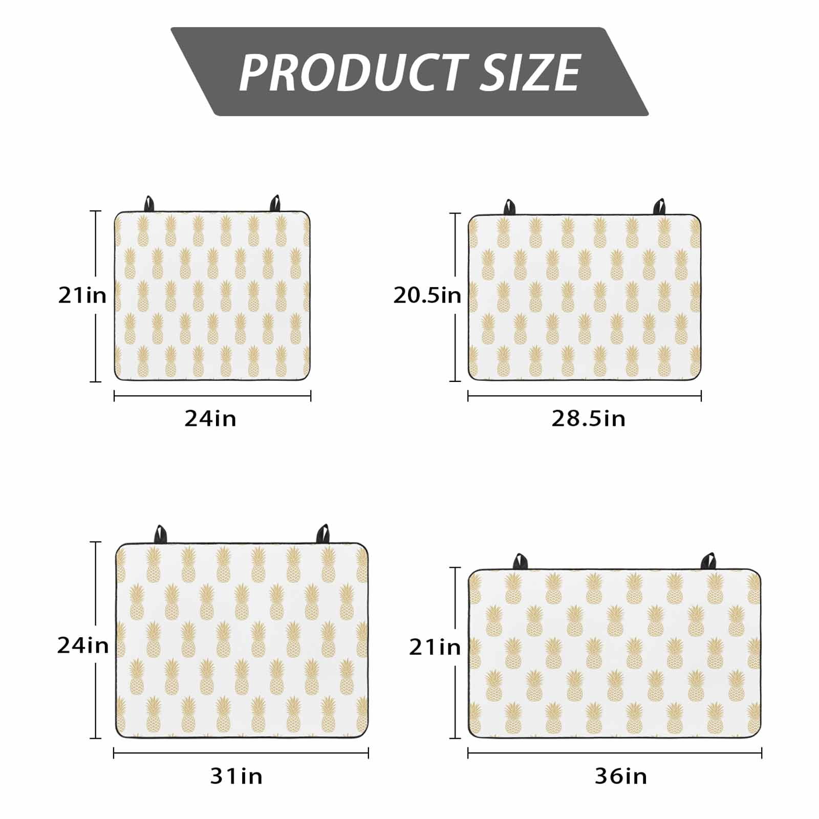 Yellow Pineapple Stove Top Cover for Electric Stove, Heat-proof & Non Slip Glass Top Stove Cover Protector, Vintage Summer Tropical Fruit Kitchen Flat Cooktop Rubber Mat 31x24 Inches