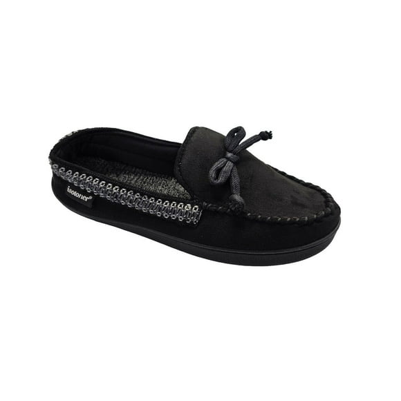isotoner Pantoufles Mocassins Confort en Microsuède pour Homme Seth - 92168 (Noir, TG 11-12)