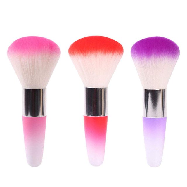 WOKOTO-cepillos suaves para uñas, 3 uds., elimina el polvo para uñas acrílicas, limpiador artístico, juego de brochas para manicura