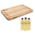 thumbnail image 1 of John Boos Maple  Reversible 18 x 12" Cutting Board & 3 Piece Maintenance Oil Set, 1 of 12