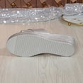thumbnail image 6 of KEGIRLOM Women's Casual Versatile Style Metal Buckle Wedge Heel Plus Size Shoes Spring/Summer Style Trendy Multi-Color Lightweight Sandals. Silver 5.5, 6 of 9