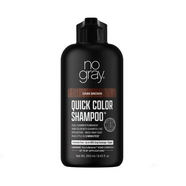 No Gray Quick Permanent Hair Color Shampoo, Dark Brown, 8.45 fl oz