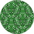 thumbnail image 1 of Ahgly Company Indoor Round Patterned Deep Emerald Green Area Rugs, 3' Round, 1 of 6