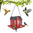 thumbnail image 4 of HBBKVI Metal House Bird Feeder, Squirrel-Proof Hopper Bird Feeders for Variety of Birds, Weather-Proof Wild Bird Feeder Garden Decor, 4 of 8