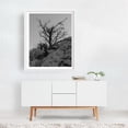 thumbnail image 2 of Silent Sentinel - Perama Greece Photography Black and White Desert Nature Minimalist Landscape Moody White Framed Wall Art Print 6 x 8 inches, 2 of 3