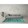 thumbnail image 3 of Ahgly Company Indoor Rectangle Oriental Turquoise Blue Industrial Area Rugs, 2' x 4', 3 of 4