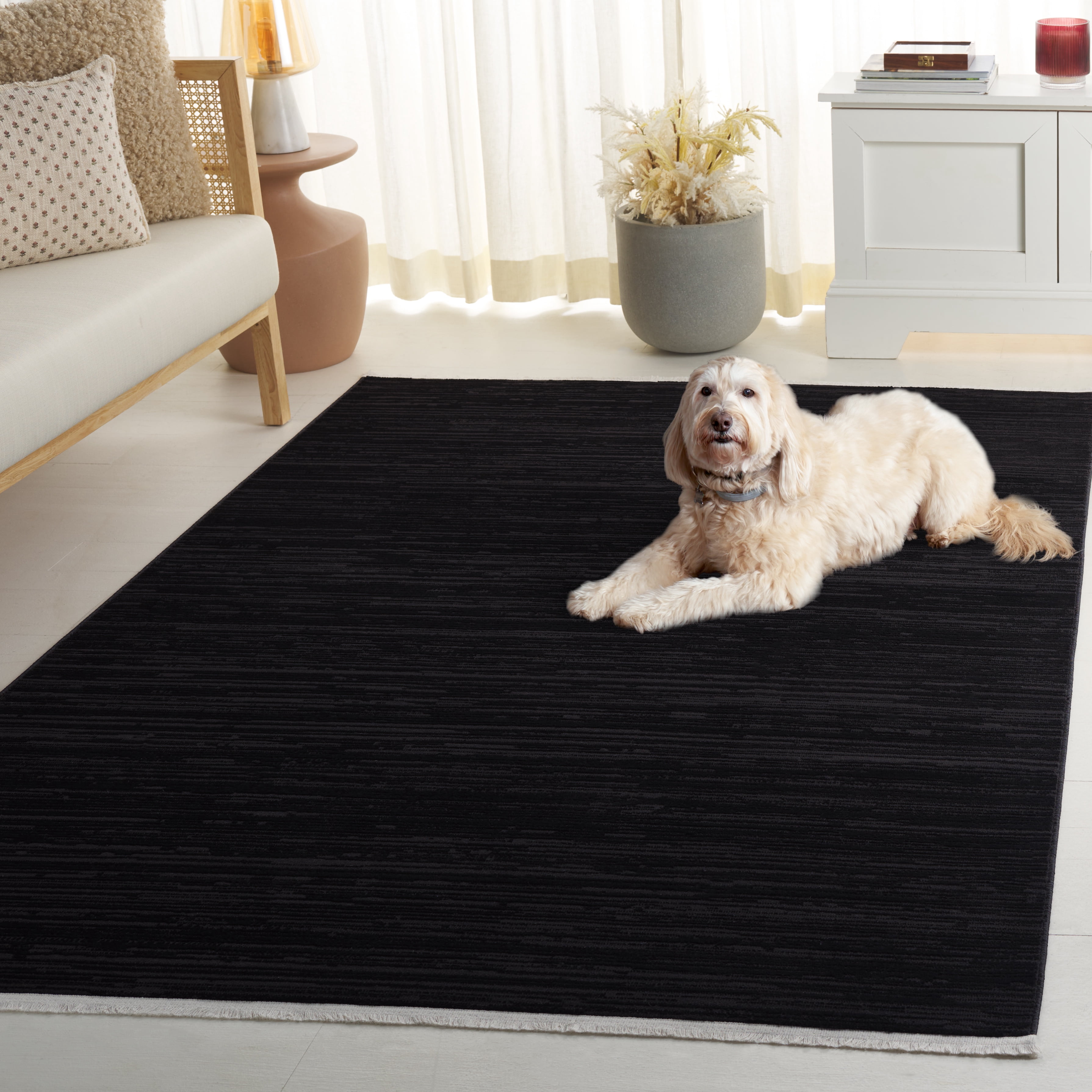 Safavieh Mila Johan Striped Area Rug, Beige/Black, 5'3" x 7'6"