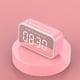 thumbnail image 4 of Reloj de alarma digital Bluetooth-Compatible con HD Mirror Pantalla Multifunción 3 Configuración de alarma Esteraofonía para habitaciones Escritorio Rosa Inevent HA028204-03B, 4 of 7