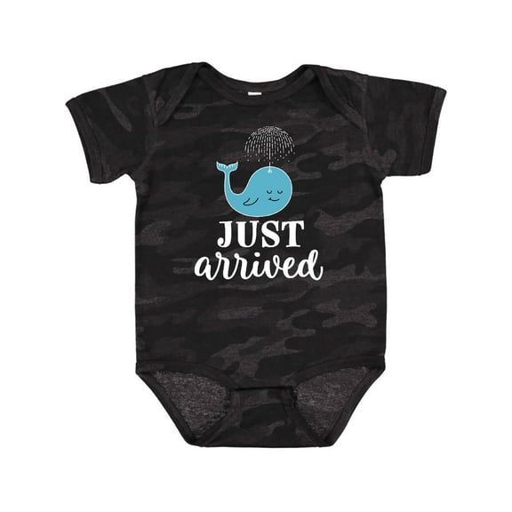 Inktastic Just Arrived Baby Boy Whale Boys Baby Bodysuit